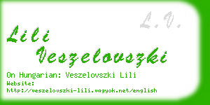 lili veszelovszki business card